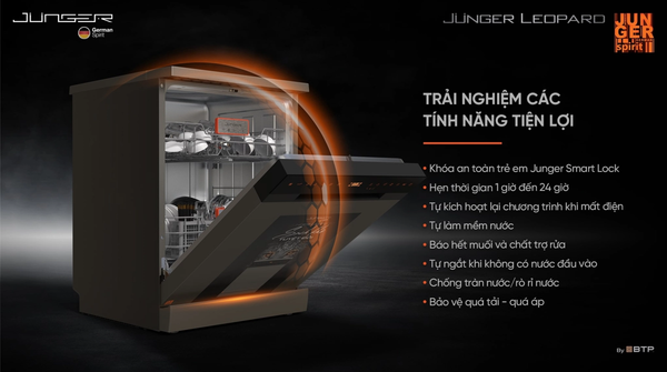 Máy Rửa Bát Junger Leopard DWJ-163-MS