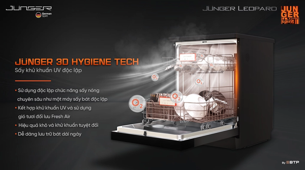 Máy Rửa Bát Junger Leopard DWJ-183-VG