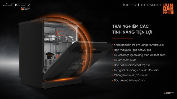 Máy Rửa Bát Junger Leopard DWJ-183-VG