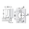 BẢN LỀ DIY INOX HAFELE CONG 315.07.114