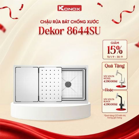 Chậu rửa bát âm Konox KN7644SU Dekor Tặng vòi vira chorme