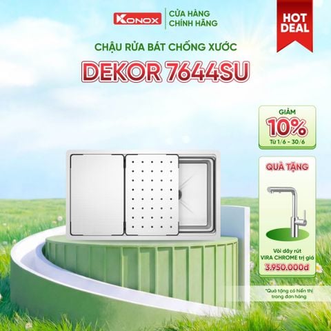 Chậu rửa bát âm Konox KN7644SU Dekor Tặng vòi vira chorme