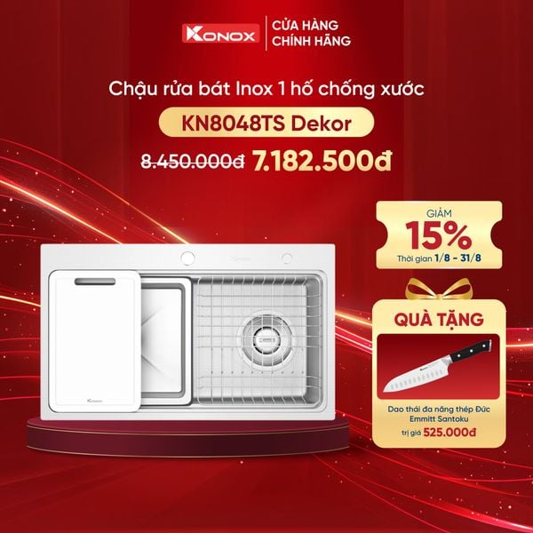 Chậu rửa bát âm Konox KN8048TS Dekor