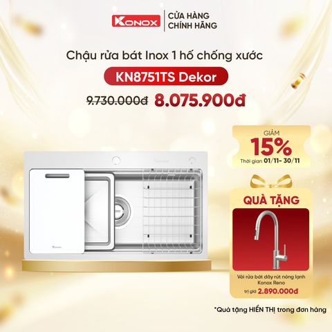 Chậu rửa bát âm Konox KN8751TS Dekor