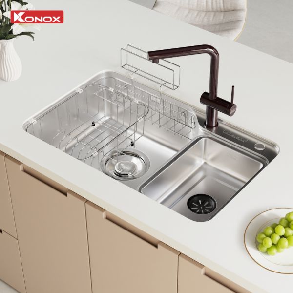 Chậu rửa bát bề mặt mịn Konox Tari 8050SM