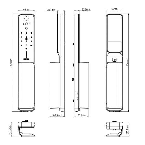 Khóa Điện Tử Horizon PP2501W Hafele 499.21.224