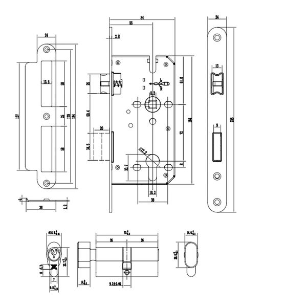 BỘ KHÓA CỬA DIY HAFELE SET A 499.63.603