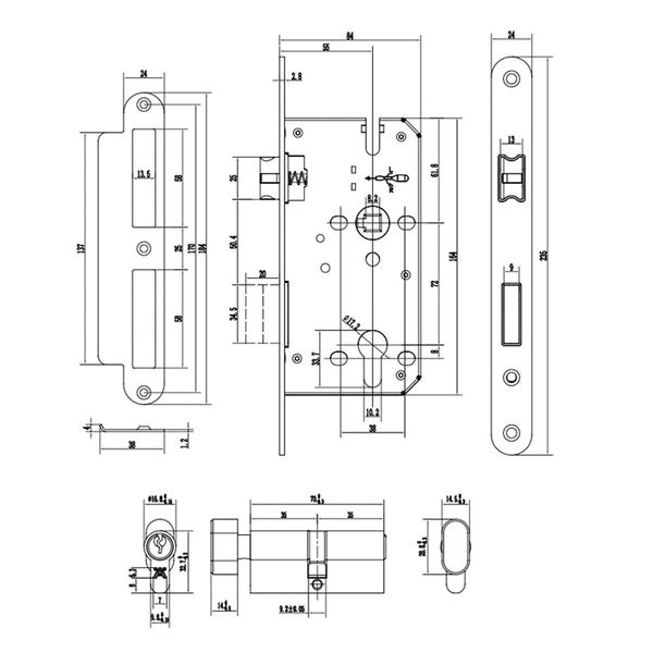 BỘ KHÓA CỬA DIY HAFELE SET C 499.63.619