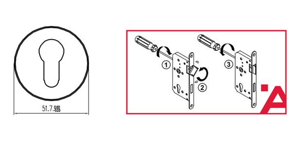 BỘ KHÓA CỬA DIY HAFELE SET A 499.63.606