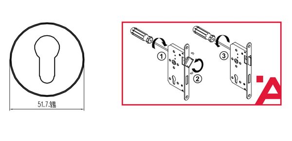 BỘ KHÓA CỬA DIY HAFELE SET B 499.63.614