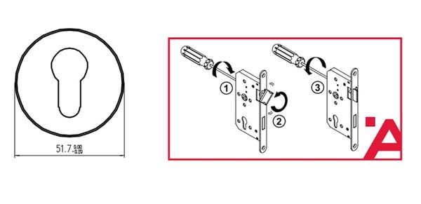 BỘ KHÓA CỬA DIY HAFELE SET C 499.63.619