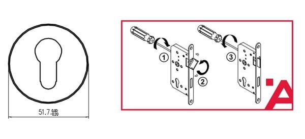 BỘ KHÓA CỬA DIY HAFELE SET E 499.63.639