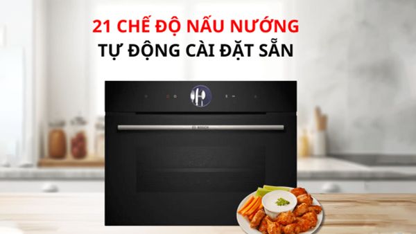 Lò Nướng Kèm Hấp Bosch Âm Tủ CSG7364B1 Series 8