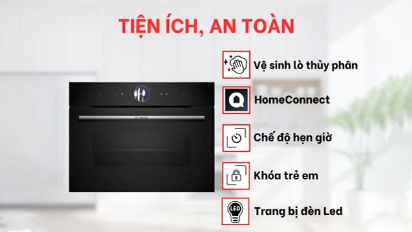 Lò Nướng Kèm Hấp Bosch Âm Tủ CSG7364B1 Series 8