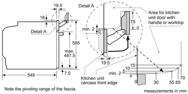 Lò nướng kết hợp hấp kính đen 71L Serie 8 Bosch HSG7584B1