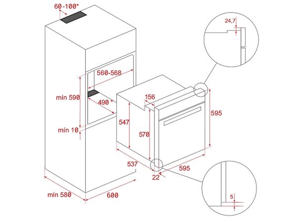 Lò nướng âm tủ Teka HCB 6545
