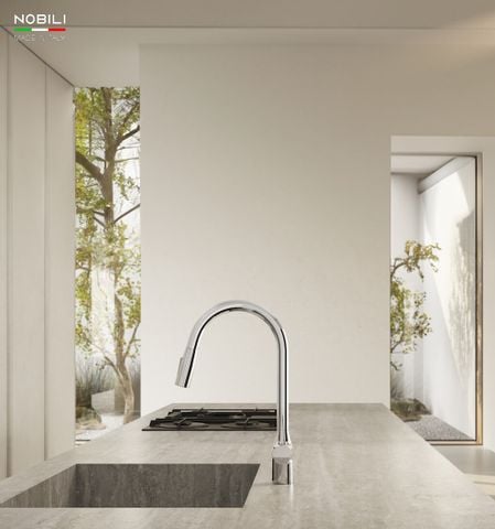 Vòi rửa bát dây rút Nobili Mania NB305C