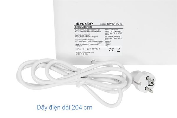 Máy hút ẩm Sharp DW-D12A-W