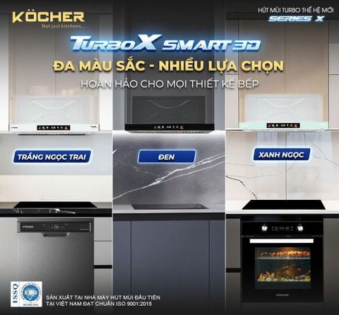Máy hút mùi âm tủ Kocher Turbo X Smart 3D | X3D-350T