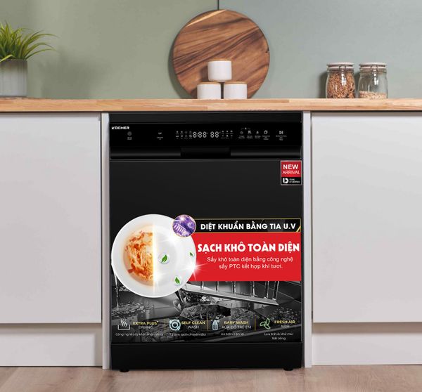 Máy rửa bát độc lập Kocher KDEU-X15B Pro