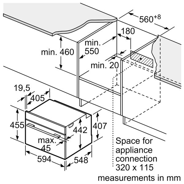 LÒ NƯỚNG KÈM VI SÓNG BOSCH CMG7361B1 SERIE 8