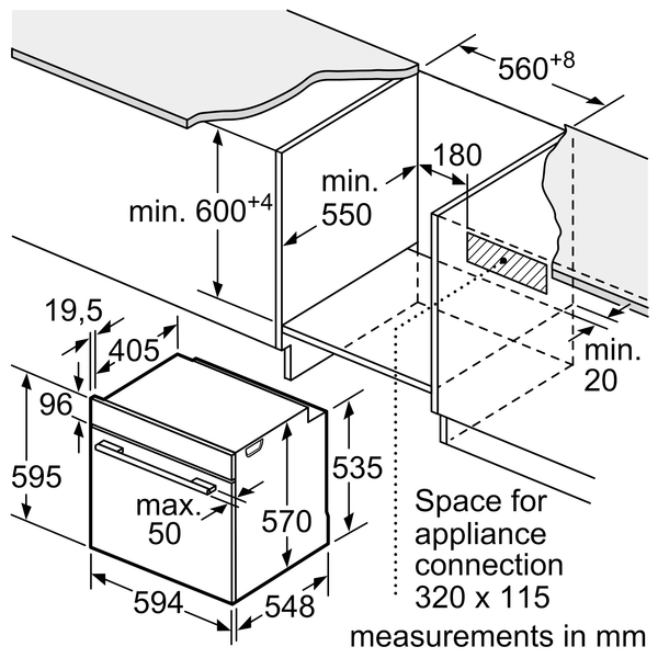 Lò nướng âm tủ Bosch HJG852YB0K 76 lít