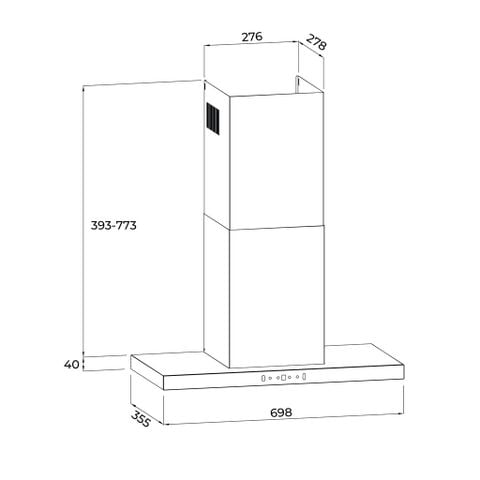 Máy hút mùi áp tường Malloca SLIM MH7035TS