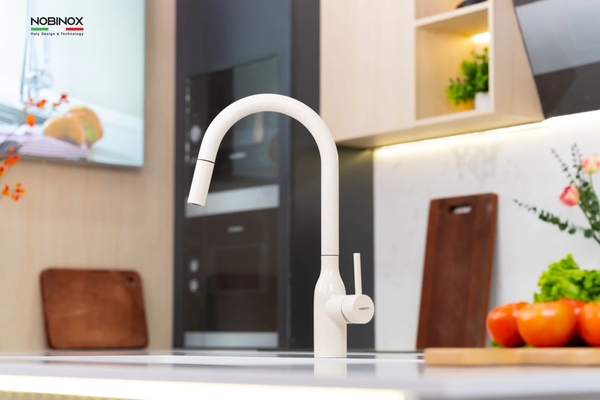 Vòi rửa bát dây rút Nobinox AQua NX661B