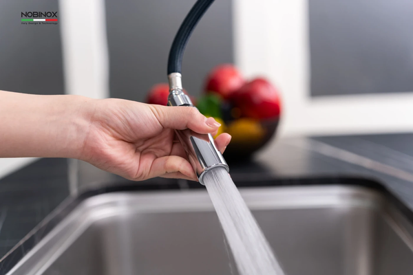Vòi rửa bát dây rút Nobinox AQUA NX660N