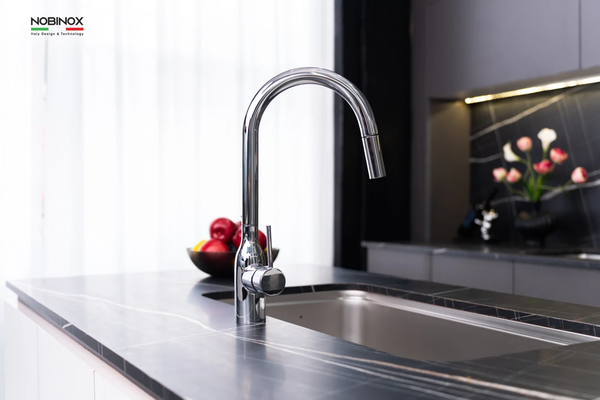 Vòi rửa bát dây rút Nobinox AQUA NX660N