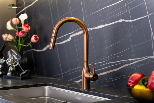 Vòi rửa bát dây rút Nobinox AQUA NX662T