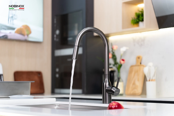 Vòi rửa bát dây rút Nobinox AQua NX664D