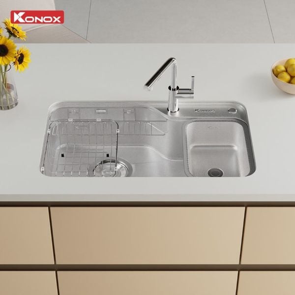 Chậu rửa bát âm inox Konox Dekor 8250TS