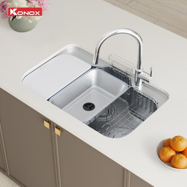 Chậu rửa bát phong cách Nhật chống xước Konox Tari Smart 7851