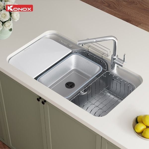 Chậu rửa bát phong cách Nhật chống xước Konox Tari Smart 9051