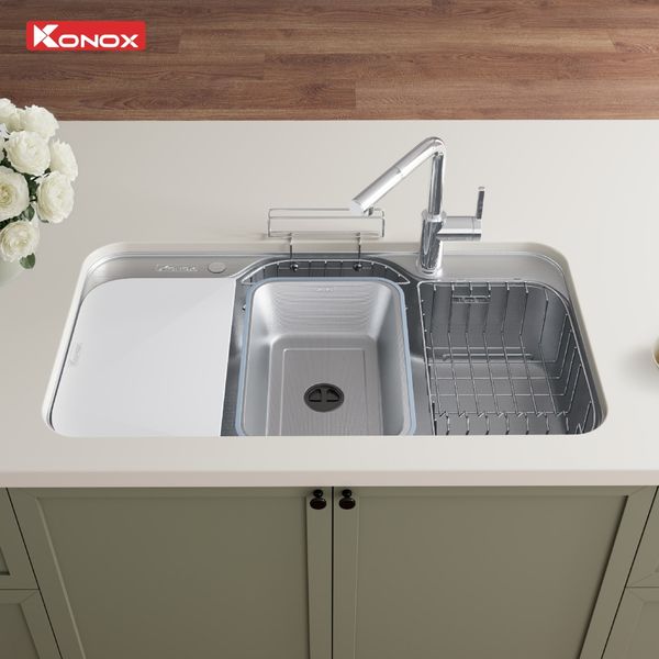 Chậu rửa bát phong cách Nhật chống xước Konox Tari Smart 9051