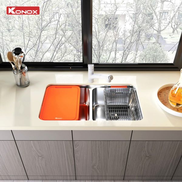 Chậu rửa bát lắp âm Konox R50 Tari 7846DU