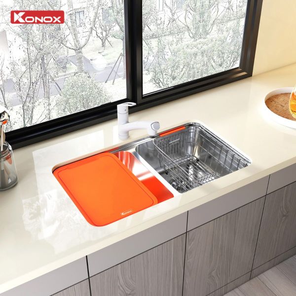 Chậu rửa bát lắp âm Konox R50 Tari 7846DU