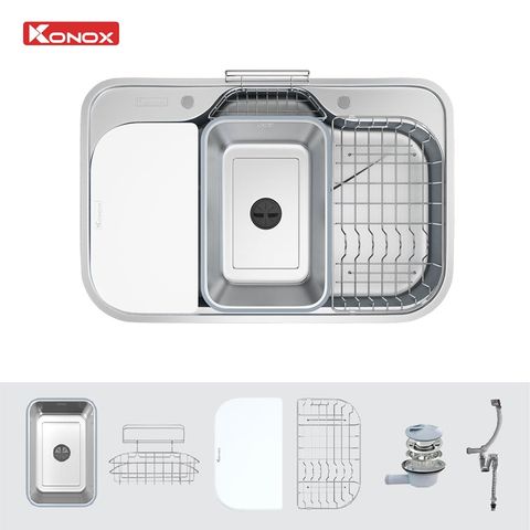 Chậu rửa bát phong cách Nhật chống xước Konox Tari Smart 7851