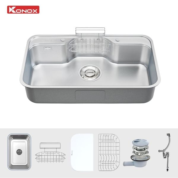 Chậu rửa bát phong cách Nhật chống xước Konox Tari Smart 9051