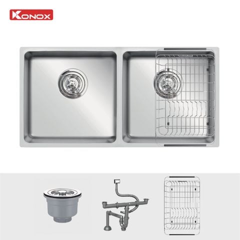 Chậu rửa bát Turkey Sink Vigo 860 Tặng vòi Alto Chrome