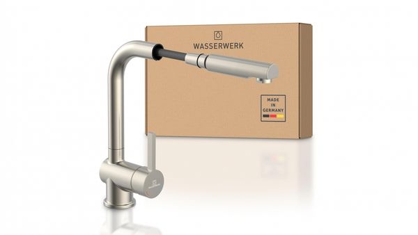 Vòi rửa bát Wasserwerk WK 4 Stainless steel look 700415 có dây rút