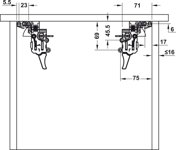 RAY ÂM HAFELE EPC EVO GIẢM CHẤN TOÀN PHẦN