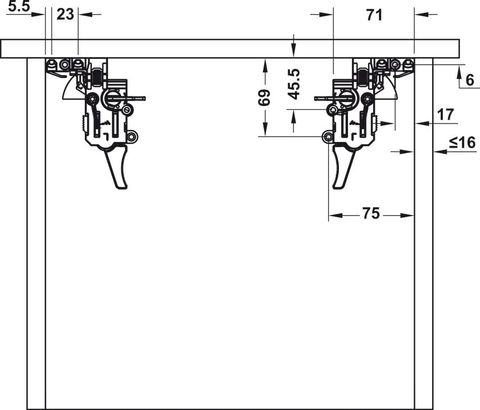 RAY ÂM HAFELE EPC EVO GIẢM CHẤN TOÀN PHẦN