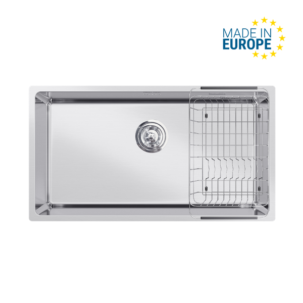 Chậu rửa bát âm tủ Konox STELO 780U Vòi rửa bát rút dây Alto Chrome