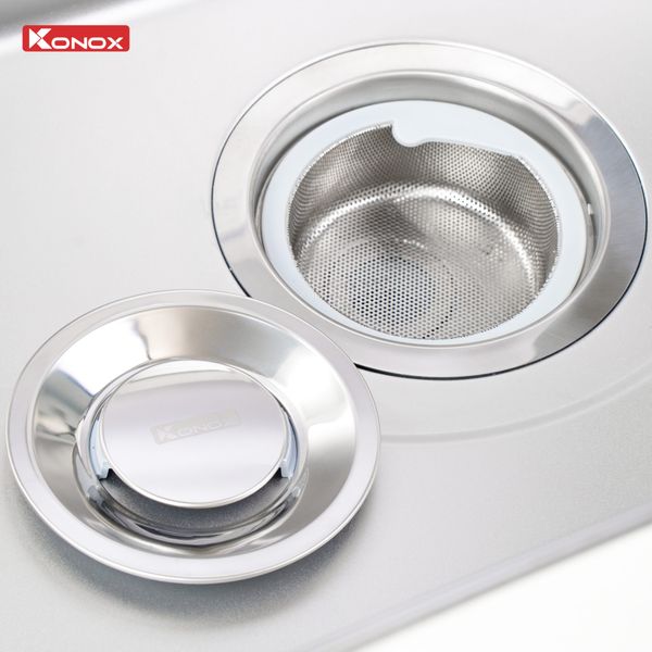 Chậu rửa âm Konox Tari 8748SM + VÒI BẤT KỲ Tặng bộ dao nhà bếp 7 món cao cấp Gouter