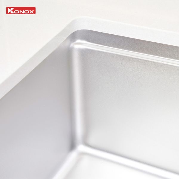 Chậu rửa âm Konox Tari 8748SM + VÒI BẤT KỲ Tặng bộ dao nhà bếp 7 món cao cấp Gouter