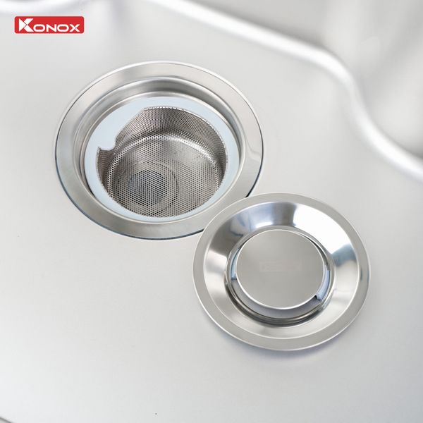 Chậu rửa bát Konox Tari 9051SM + VÒI RỬA BẤT KỲ Tặng bộ dao nhà bếp 7 món cao cấp Gouter