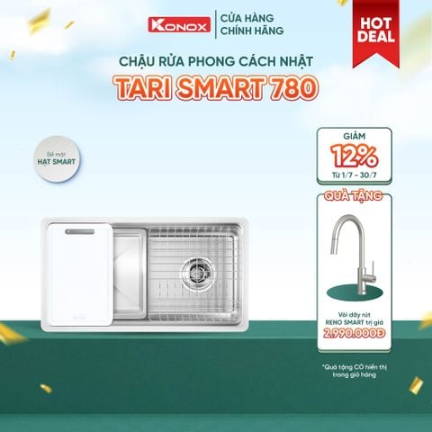 Chậu âm 1 hố Konox Tari Smart 780