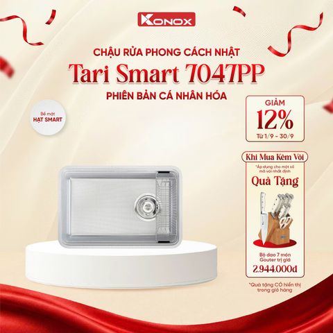 Chậu rửa bát âm 1 hố Konox Tari Smart 7047PP